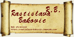 Rastislava Baković vizit kartica